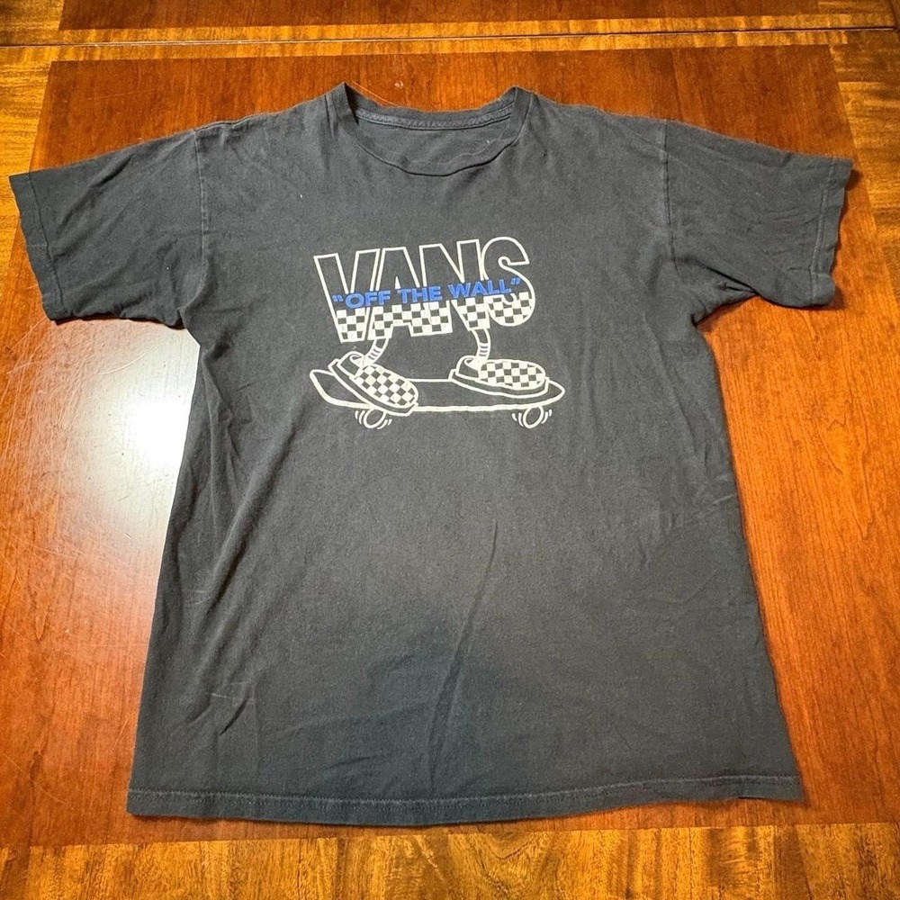 Vans "Off The Wall" Checkerboard Skate Graphic Tee Size Medium